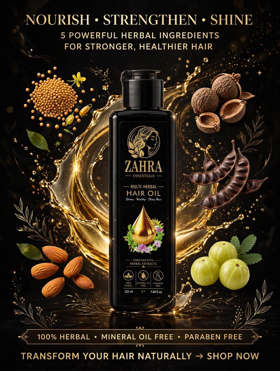 HERBAL OIL MADE WITH HERBAL HERBAGE (MUSTARD ,SHIKAKAI, ALMOND ,REETHA, AMLA)