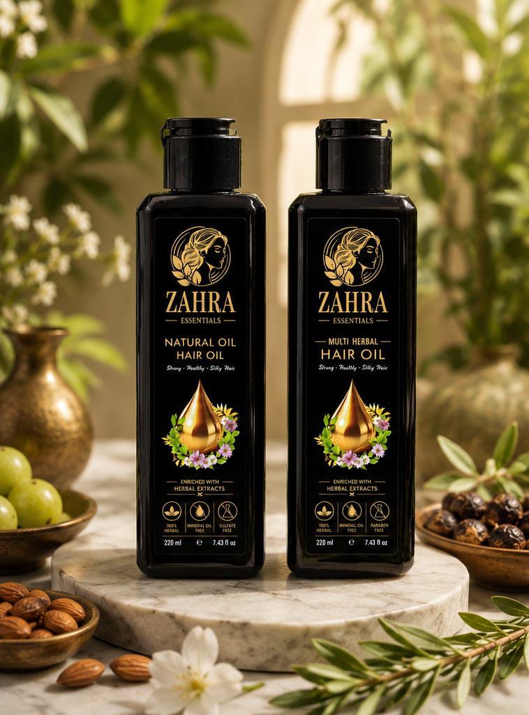 NATURAL HAIR OIL(220ML) + HERBAL HAIR OIL(220ML) COMBO
