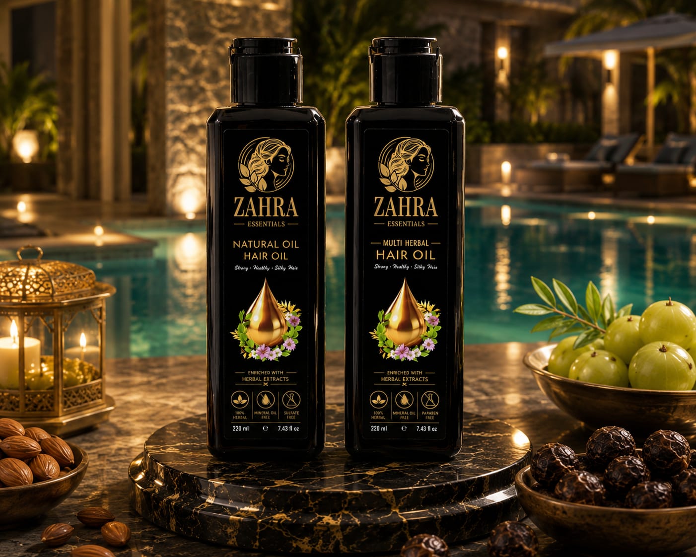 NATURAL HAIR OIL(220ML) + HERBAL HAIR OIL(220ML) COMBO